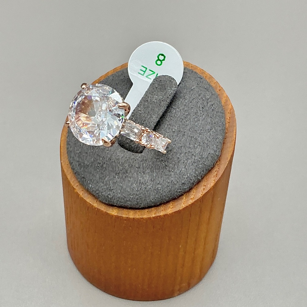 Bomb Party Keep Loving Me Ring Women Rose Gold Plated Cubic Zirconia Size 8